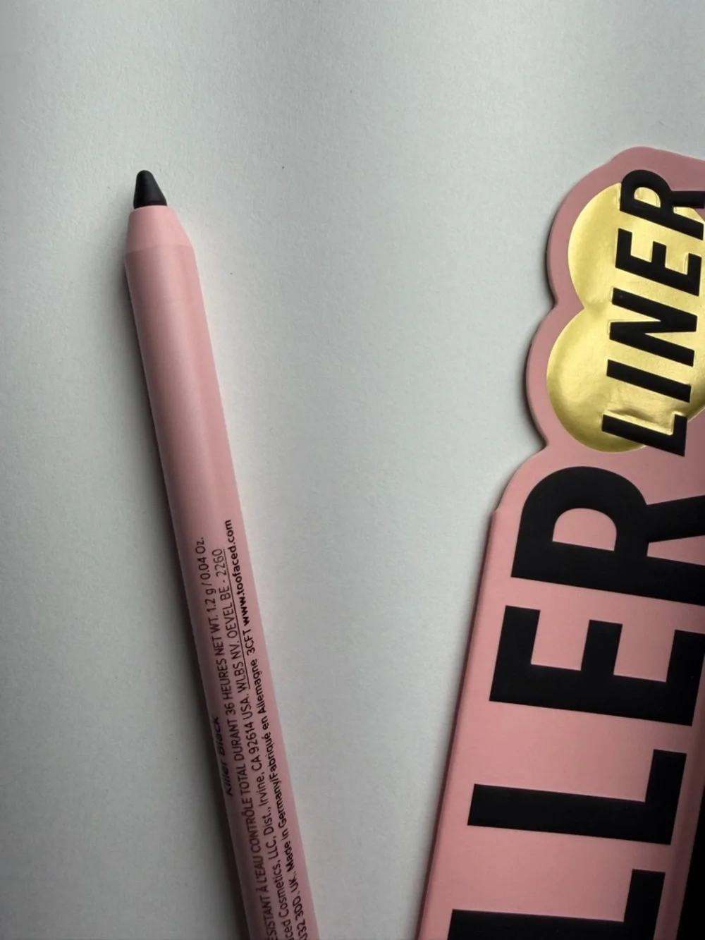Too Faced Killer Liner Waterproof Eyeliner in “Killer Black”